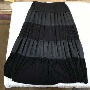 Lane Bryant Long Black Casual Skirt NWOT 14/16